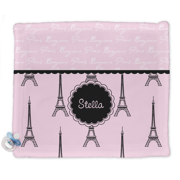 Custom Paris & Eiffel Tower Security Blanket - Single Sided (Personalized)