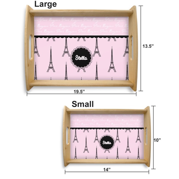 Paris & Eiffel Tower Serving Tray Wood Sizes
