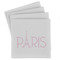 Paris & Eiffel Tower Set of 4 Sandstone Coasters - Front View