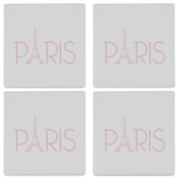 Paris & Eiffel Tower Set of 4 Sandstone Coasters - See All 4 View