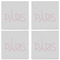Paris & Eiffel Tower Set of 4 Sandstone Coasters - See All 4 View