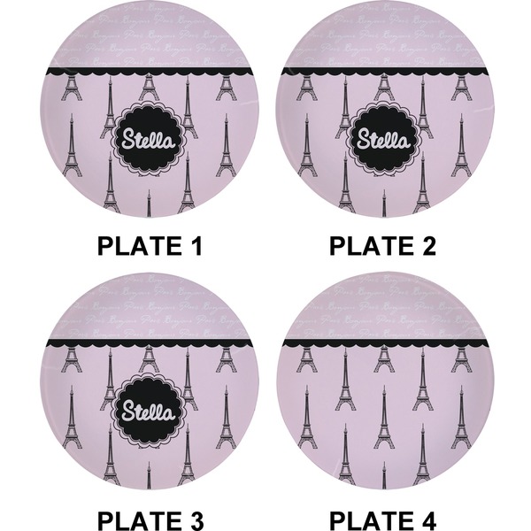 Paris & Eiffel Tower Set of Appetizer / Dessert Plates (Approval)
