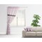 Paris & Eiffel Tower Sheer Curtain With Window and Rod - in Room Matching Pillow