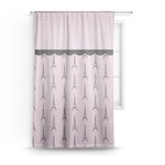 Paris & Eiffel Tower Sheer Curtain (Personalized)