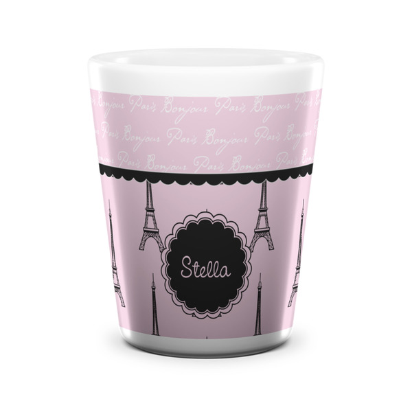 Paris & Eiffel Tower Shot Glass - White - FRONT