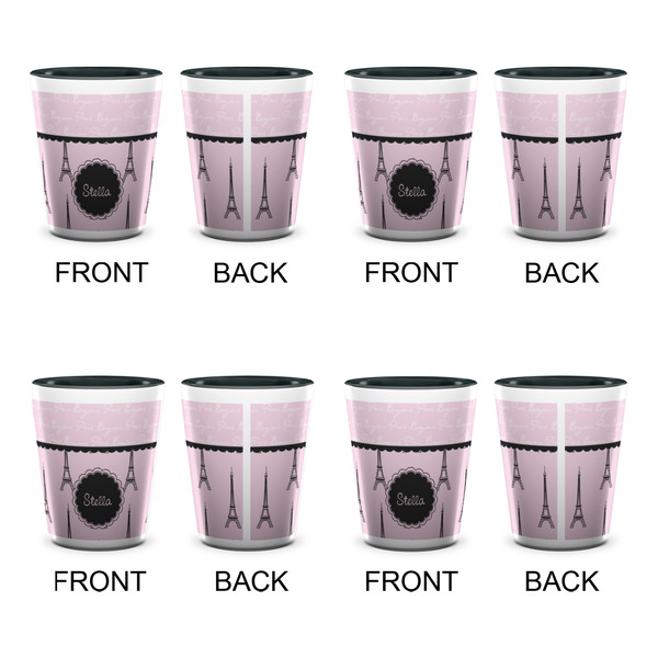 Paris & Eiffel Tower Shot Glassess - Two Tone - Set of 4 - APPROVAL