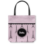 Paris & Eiffel Tower Canvas Tote Bag (Personalized)