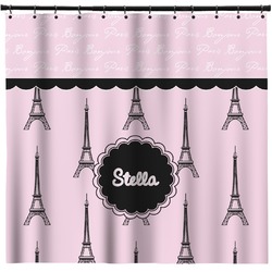 Paris & Eiffel Tower Shower Curtain - Custom Size (Personalized)