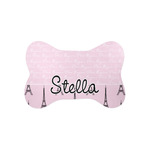 Paris & Eiffel Tower Bone Shaped Dog Food Mat (Small) (Personalized)