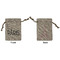 Paris & Eiffel Tower Small Burlap Gift Bag - Front and Back
