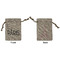 Paris & Eiffel Tower Small Burlap Gift Bag - Front & Back