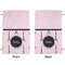 Paris & Eiffel Tower Small Laundry Bag - Front & Back View