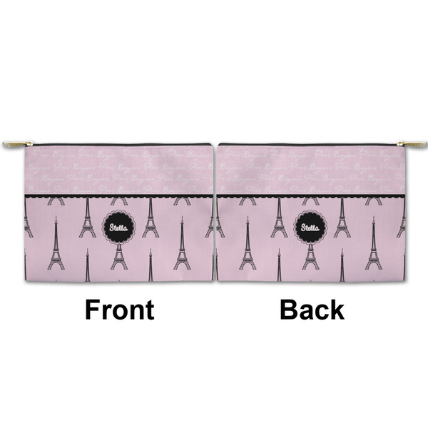 Paris & Eiffel Tower Small Zipper Pouch Approval (Front and Back)
