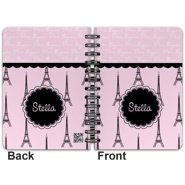 Paris & Eiffel Tower Spiral Journal 5 x 7 - Apvl
