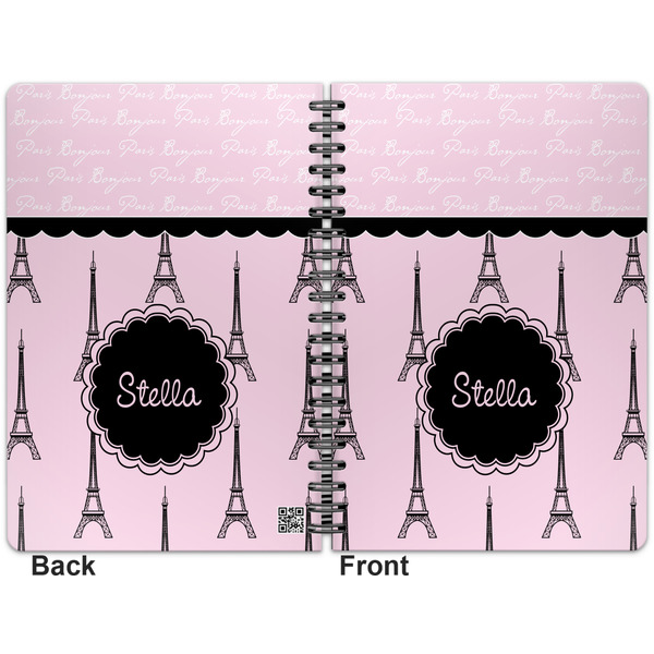 Paris & Eiffel Tower Spiral Journal 7 x 10 - Apvl