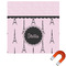 Paris & Eiffel Tower Square Car Magnet - 6" (Personalized)