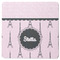 Paris & Eiffel Tower Square Rubber Backed Coaster (Personalized)