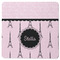 Paris & Eiffel Tower Square Rubber Backed Coaster (Personalized)