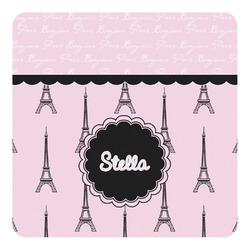 Paris & Eiffel Tower Square Decal - Small (Personalized)