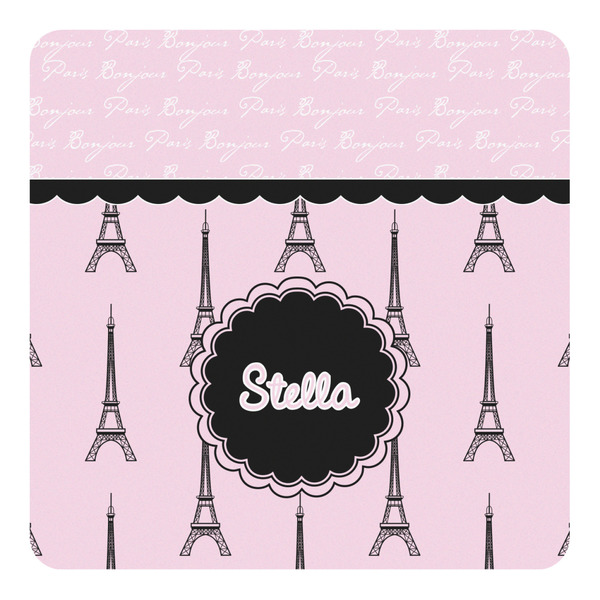 Custom Paris & Eiffel Tower Square Decal - Small (Personalized)