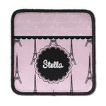 Paris & Eiffel Tower Iron On Square Patch w/ Name or Text