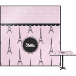 Paris & Eiffel Tower Square Table Top - 24" (Personalized)