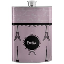 Paris & Eiffel Tower Stainless Steel Flask (Personalized)