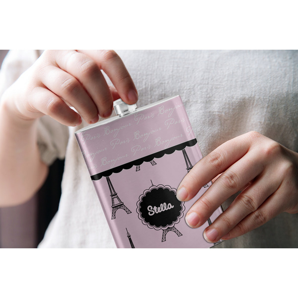 Paris & Eiffel Tower Stainless Steel Flask - LIFESTYLE 1
