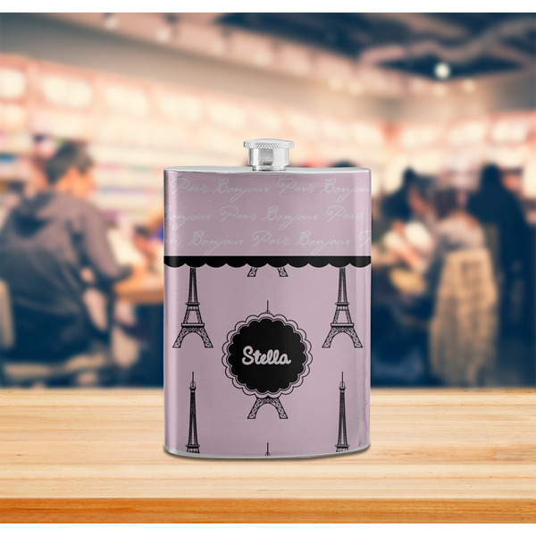 Paris & Eiffel Tower Stainless Steel Flask - LIFESTYLE 2