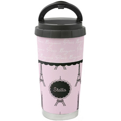 Paris & Eiffel Tower Stainless Steel Coffee Tumbler (Personalized)