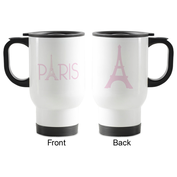 Paris & Eiffel Tower Stainless Steel Travel Mug with Handle - Apvl
