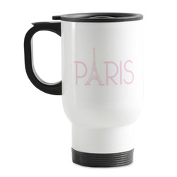 Paris & Eiffel Tower Stainless Steel Travel Mug with Handle