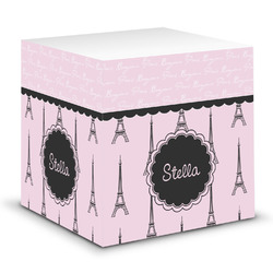 Paris & Eiffel Tower Sticky Note Cube (Personalized)