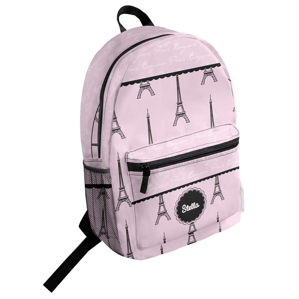 Custom Paris & Eiffel Tower Student Backpack (Personalized)