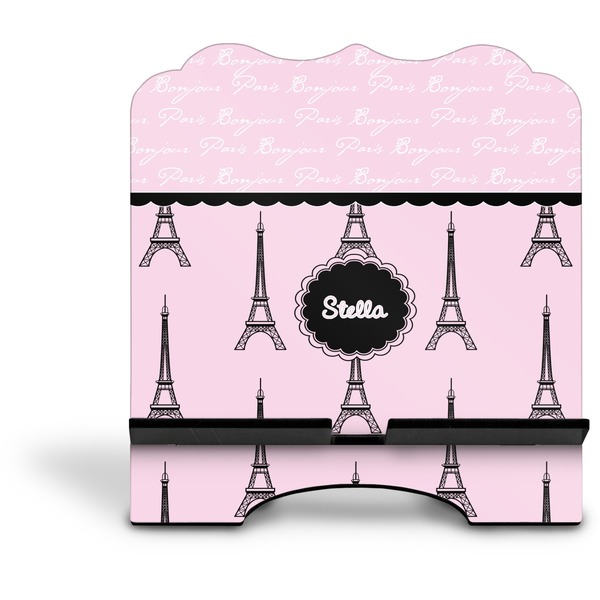 Paris & Eiffel Tower Stylized Tablet Stand - Front without iPad