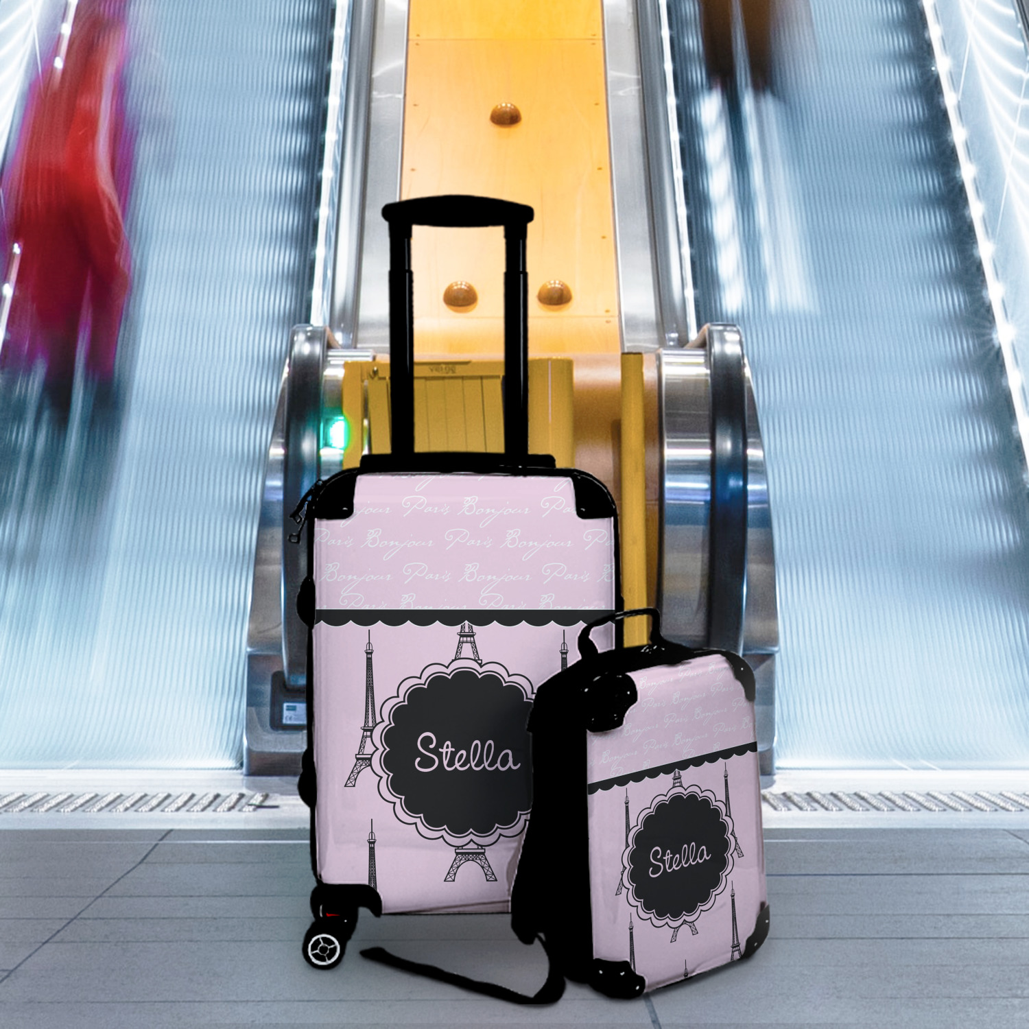 Custom Paris & Eiffel Tower Kids 2-Piece Luggage Set - Suitcase