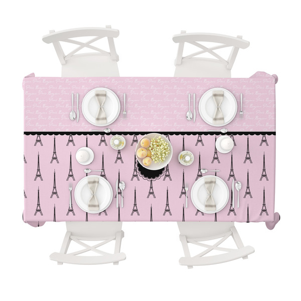 Paris & Eiffel Tower Tablecloths (58"x102") - TOP VIEW