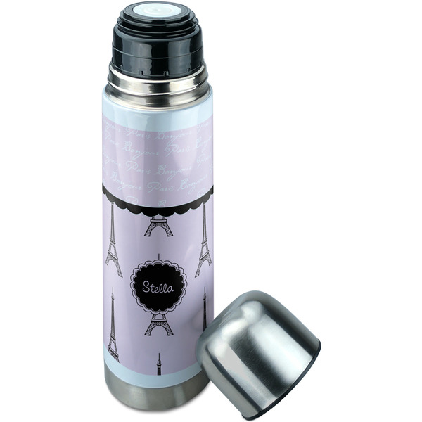 Paris & Eiffel Tower Thermos - Lid Off