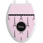 Paris & Eiffel Tower Toilet Seat Decal - Elongated (Personalized)