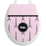 Paris & Eiffel Tower Toilet Seat Decal (Personalized)