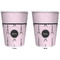 Paris & Eiffel Tower Trash Can White - Front and Back - Apvl