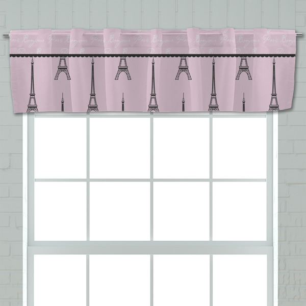 Paris & Eiffel Tower Valance - Closeup on window