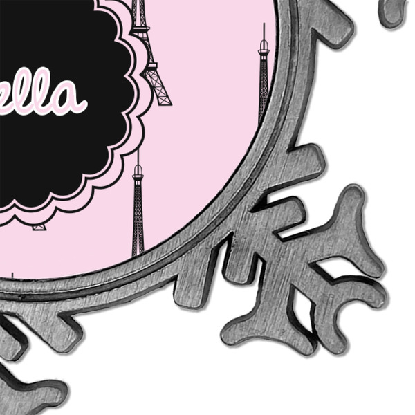 Paris & Eiffel Tower Vintage Snowflake - Detail