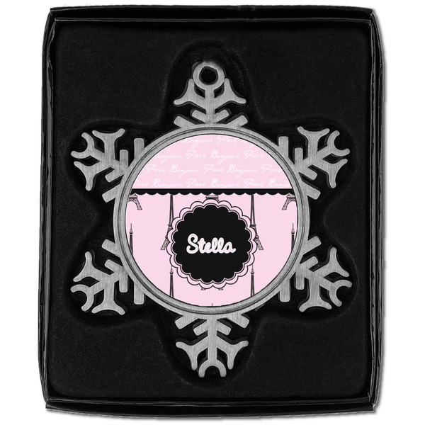 Paris & Eiffel Tower Vintage Snowflake - In box