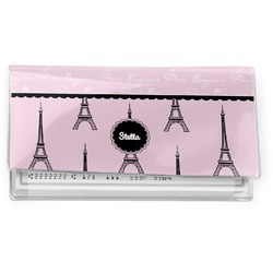 Paris & Eiffel Tower Vinyl Checkbook Cover (Personalized)