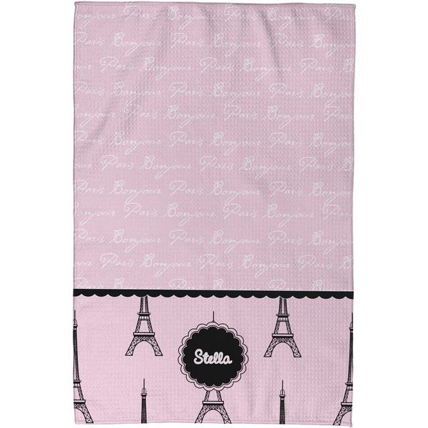 Paris & Eiffel Tower Waffle Weave Towel - Full Color Print - Approval Image