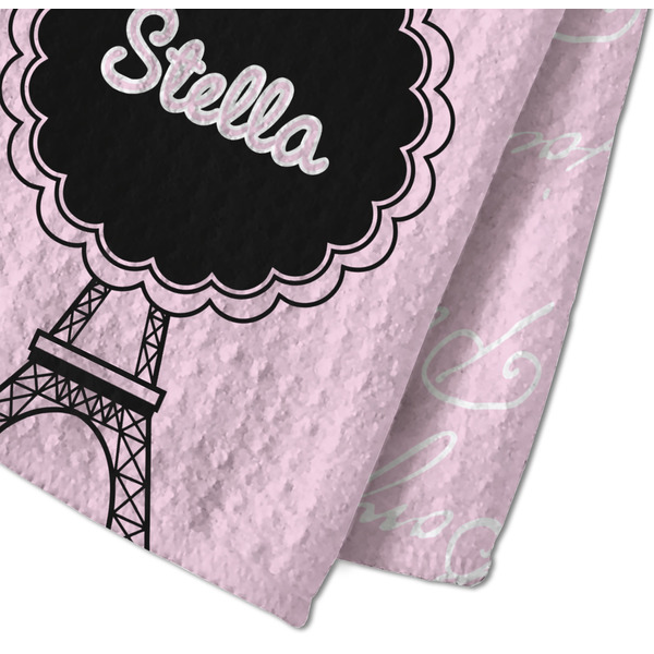 Paris & Eiffel Tower Waffle Weave Towel - Closeup of Material Image