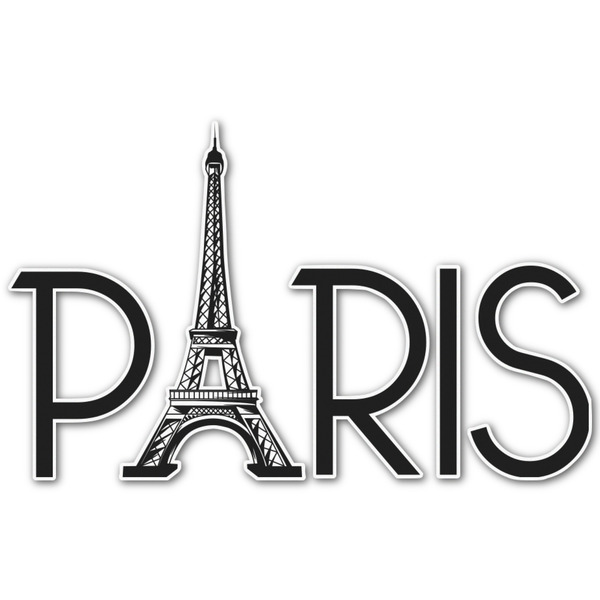 Custom Paris & Eiffel Tower Graphic Decal - Small