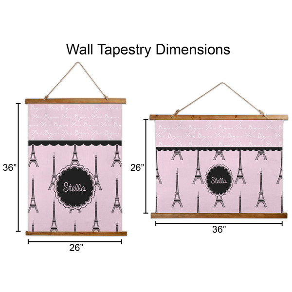 Paris & Eiffel Tower Wall Hanging Tapestries - Parent/Sizing