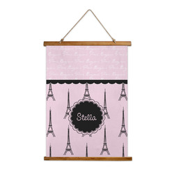 Paris & Eiffel Tower Wall Hanging Tapestry - Tall (Personalized)